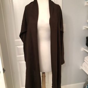Cousin Johnny convertible wrap brown sweater SZ M